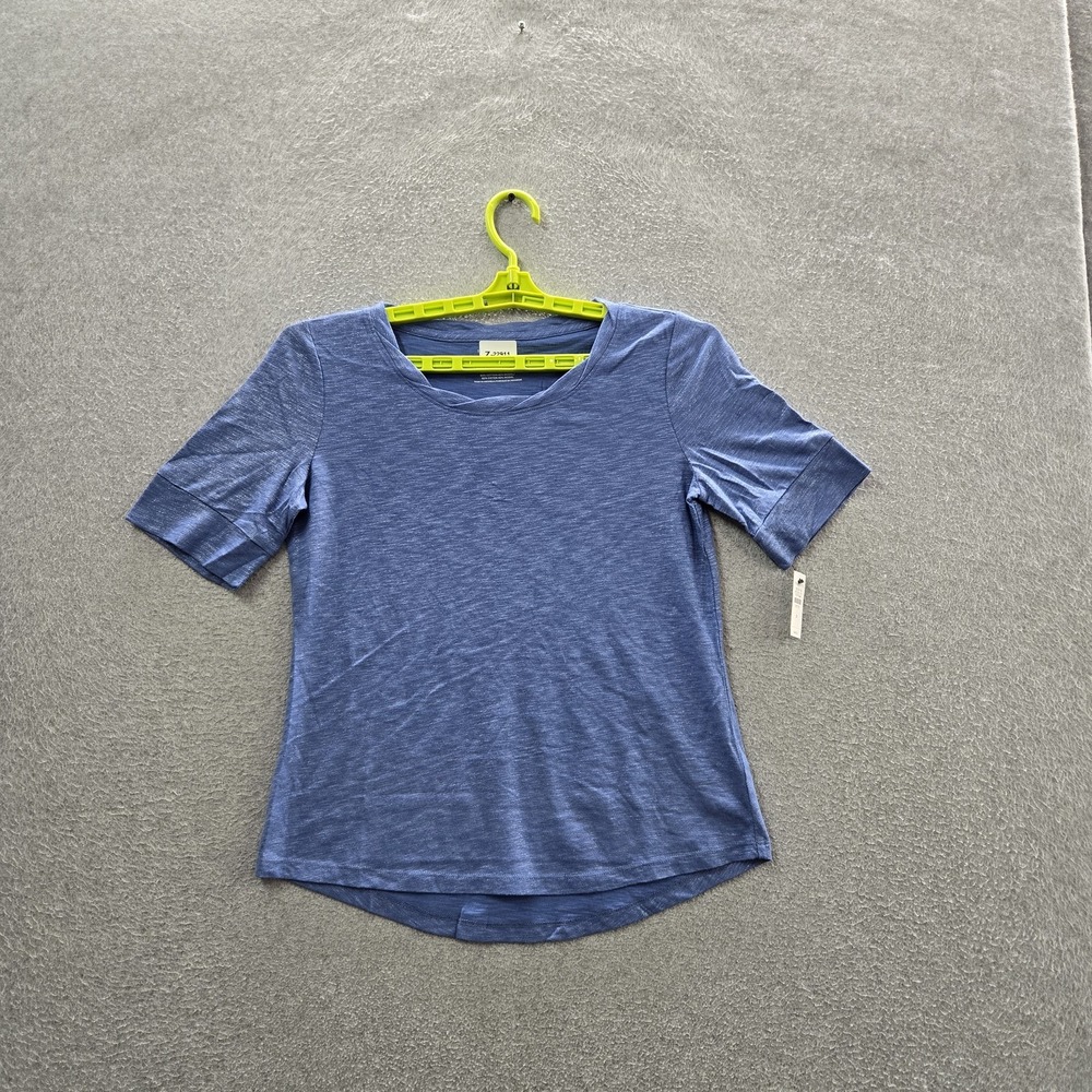 Talbots Women Shirt P (PETITE) Blue The Tee Crew Neck Pullover NWT